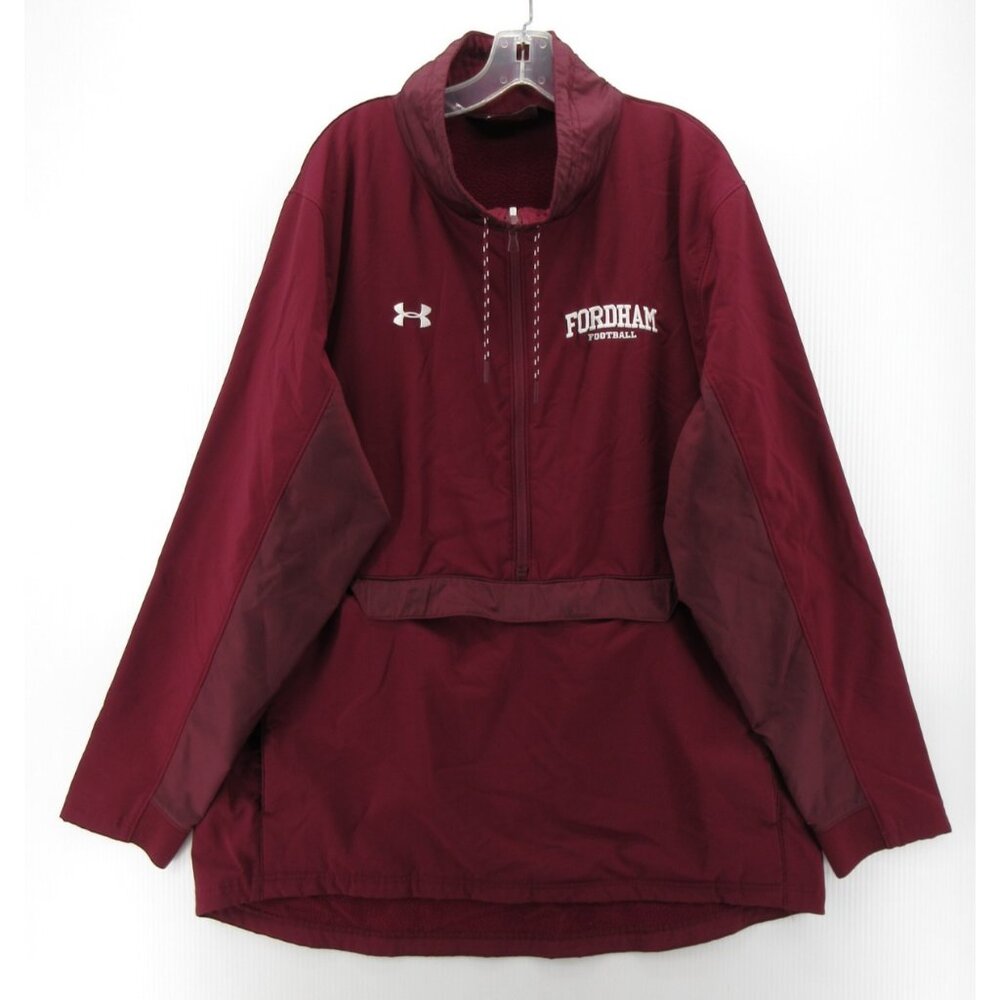Fordham Rams Football Jacket XXL Under Armour Cold Gear Loose 1/4 Zip